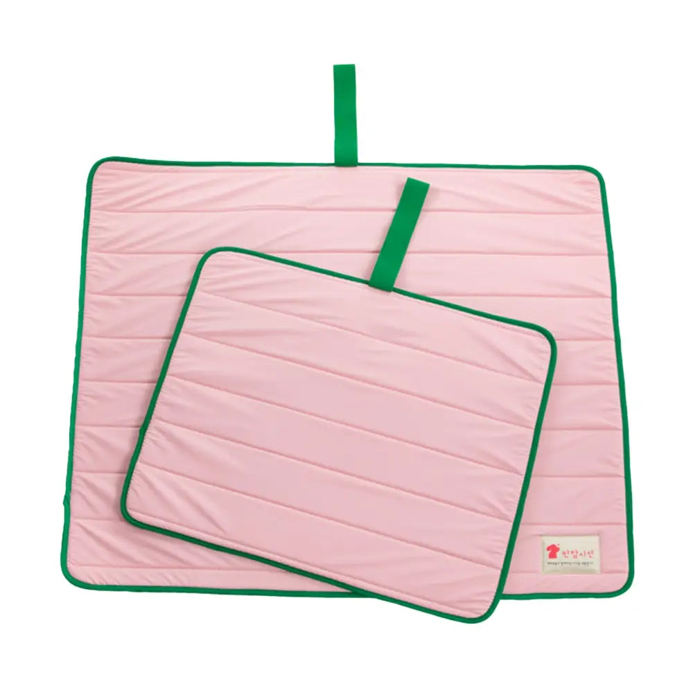 Pet Dog Cooling Mat Non-Slip Travel Roll Up Cool Pad Bed Outdoor M PINK - Pet Care > Dog Supplies > Dog Beds
