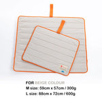Pet Dog Cooling Mat Non-Slip Travel Roll Up Cool Pad Bed Outdoor M BEIGE - Pet Care > Dog Supplies > Dog Beds