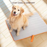 Pet Dog Cooling Mat Non-Slip Travel Roll Up Cool Pad Bed Outdoor M PINK - Pet Care > Dog Supplies > Dog Beds