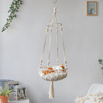 Pet Hammock for Cats with Wooden Beads - Pet Swing padding not included (Diameter: 40cm) - Pet Care > Cat Supplies >