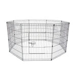 Pet Playpen Foldable Dog Cage 8 Panel 24in - Pet Care > Dog Supplies > Dog Playpens & Gates
