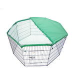Pet Playpen Foldable Dog Cage 8 Panel 24in with Cover - Pet Care > Dog Supplies > Dog Playpens & Gates