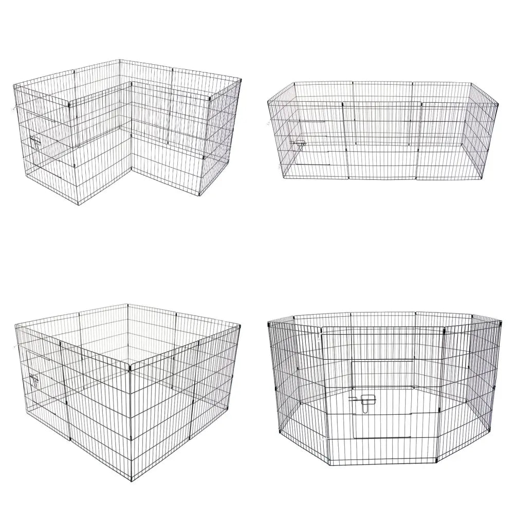 Pet Playpen Foldable Dog Cage 8 Panel 30in - Pet Care > Dog Supplies > Dog Playpens & Gates