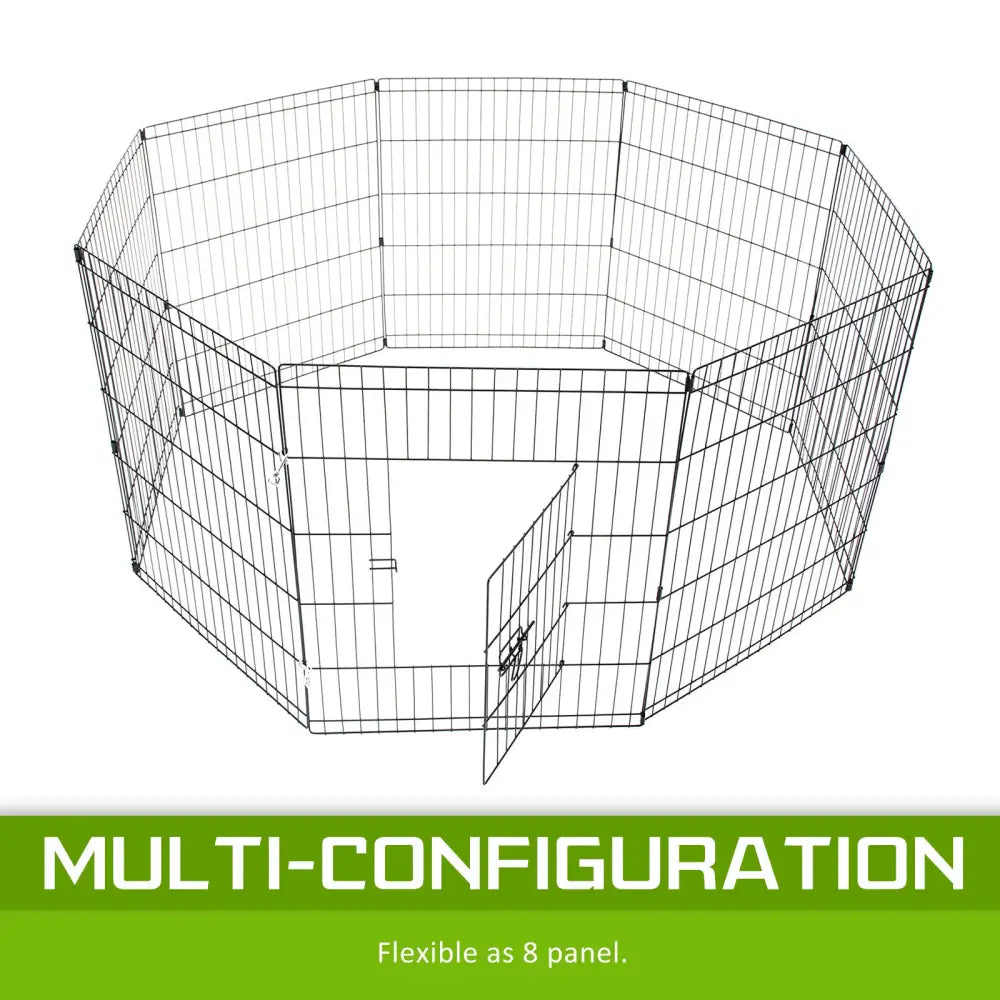 Pet Playpen Foldable Dog Cage 8 Panel 30in - Pet Care > Dog Supplies > Dog Playpens & Gates