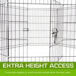 Pet Playpen Foldable Dog Cage 8 Panel 30in with Cover - Pet Care > Dog Supplies > Dog Playpens & Gates