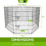 Pet Playpen Foldable Dog Cage 8 Panel 36in - Pet Care > Dog Supplies > Dog Playpens & Gates