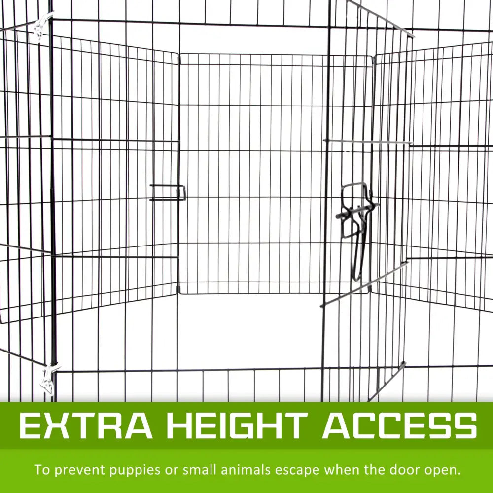 Pet Playpen Foldable Dog Cage 8 Panel 36in with Cover - Pet Care > Dog Supplies > Dog Playpens & Gates