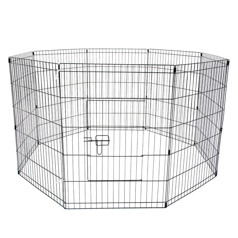 Pet Playpen Foldable Dog Cage 8 Panel 42in - Pet Care > Dog Supplies > Dog Playpens & Gates
