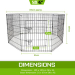 Pet Playpen Foldable Dog Cage 8 Panel 42in - Pet Care > Dog Supplies > Dog Playpens & Gates