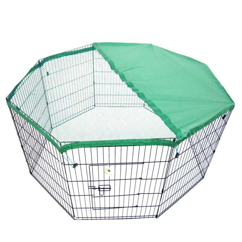 Pet Playpen Foldable Dog Cage 8 Panel 42in with Cover - Pet Care > Dog Supplies > Dog Playpens & Gates