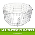 Pet Playpen Foldable Dog Cage 8 Panel 42in with Cover - Pet Care > Dog Supplies > Dog Playpens & Gates