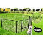 Pet Playpen Heavy Duty Foldable Dog Cage 8 Panel 32in - Pet Care > Dog Supplies > Dog Playpens & Gates