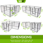 Pet Playpen Heavy Duty Foldable Dog Cage 8 Panel 32in - Pet Care > Dog Supplies > Dog Playpens & Gates