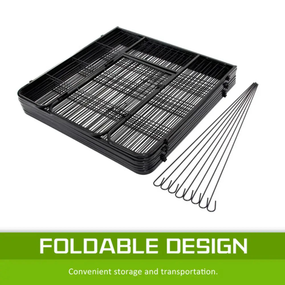 Pet Playpen Heavy Duty Foldable Dog Cage 8 Panel 32in - Pet Care > Dog Supplies > Dog Playpens & Gates