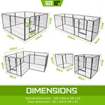 Pet Playpen Heavy Duty Foldable Dog Cage 8 Panel 32in with Cover - Pet Care > Dog Supplies > Dog Playpens & Gates