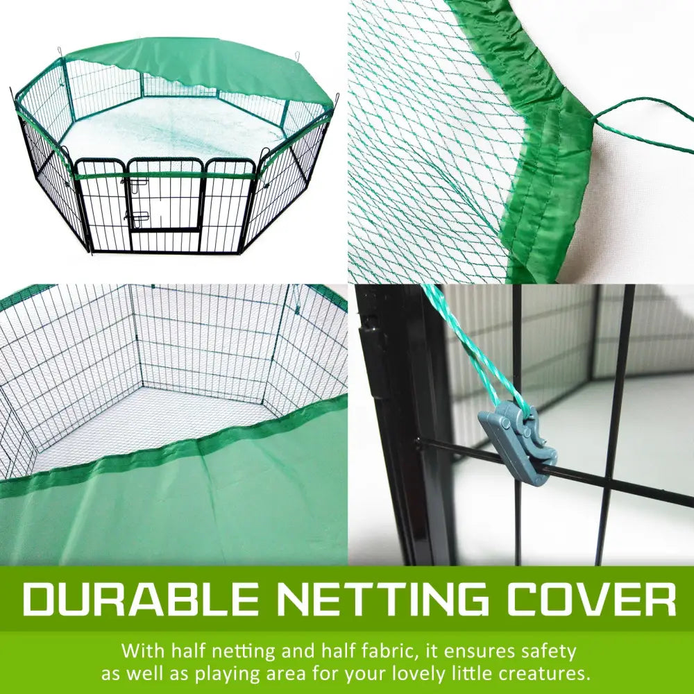 Pet Playpen Heavy Duty Foldable Dog Cage 8 Panel 32in with Cover - Pet Care > Dog Supplies > Dog Playpens & Gates