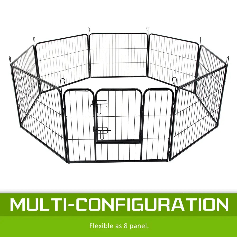 Pet Playpen Heavy Duty Foldable Dog Cage 8 Panel 32in with Cover - Pet Care > Dog Supplies > Dog Playpens & Gates