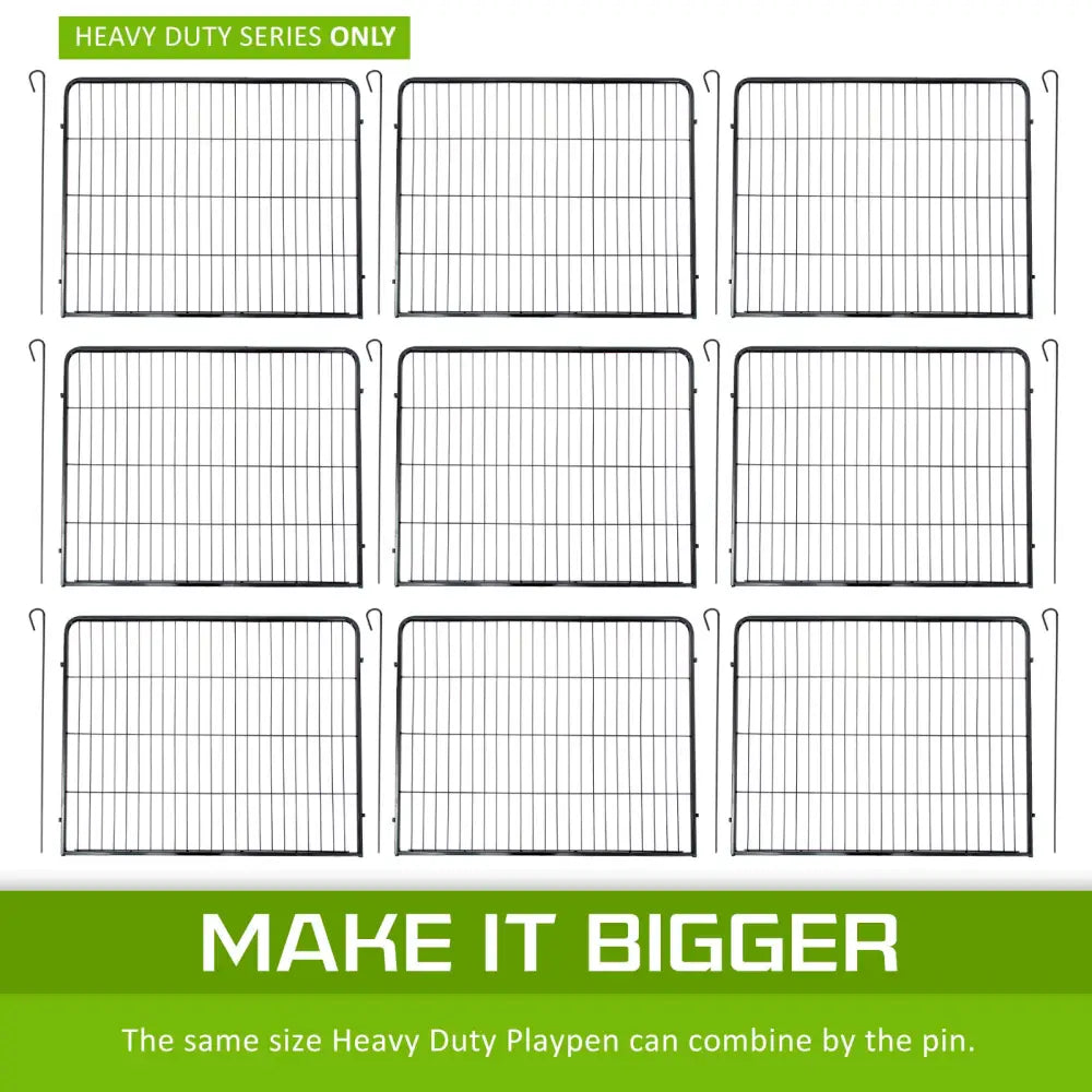 Pet Playpen Heavy Duty Foldable Dog Cage 8 Panel 32in with Cover - Pet Care > Dog Supplies > Dog Playpens & Gates