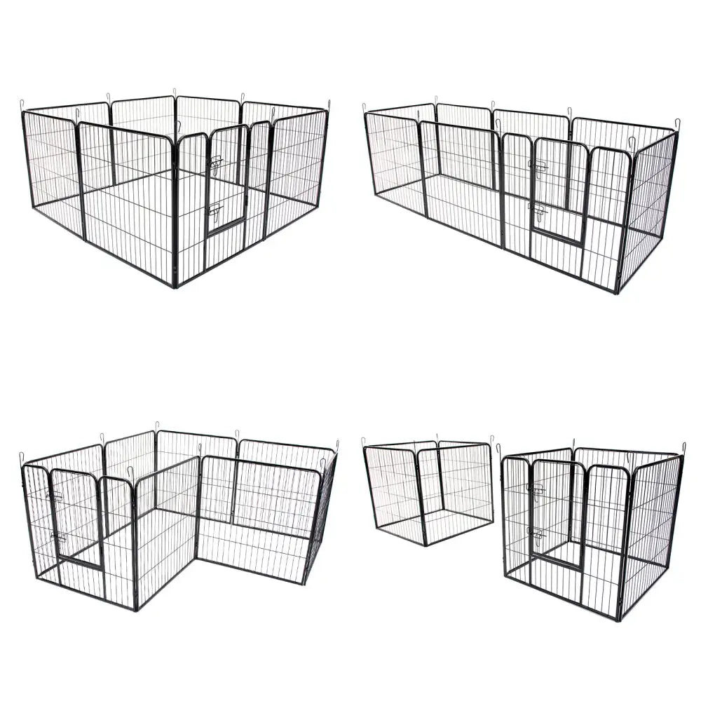 Pet Playpen Heavy Duty Foldable Dog Cage 8 Panel 32in with Cover - Pet Care > Dog Supplies > Dog Playpens & Gates