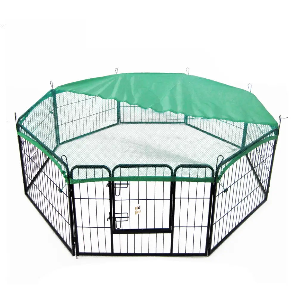 Pet Playpen Heavy Duty Foldable Dog Cage 8 Panel 32in with Cover - Pet Care > Dog Supplies > Dog Playpens & Gates