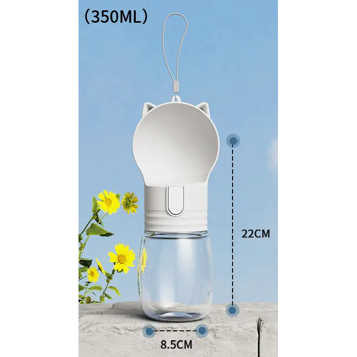 Pet portable outdoor water feeding cup white 8.5 * 22CM - Pet Care > Cat Supplies > Cat Bowls Feeders & Waterers