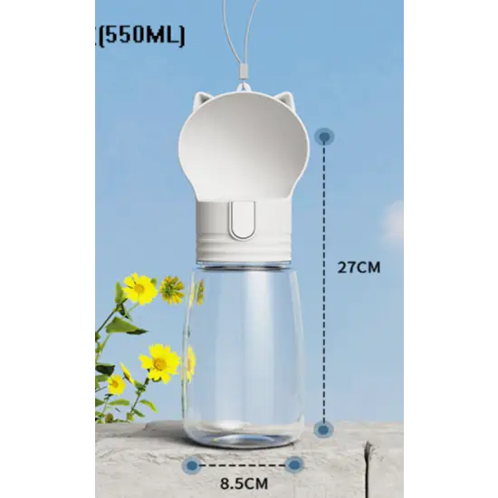 Pet portable outdoor water feeding cup white 8.5 * 27CM - Pet Care > Cat Supplies > Cat Bowls Feeders & Waterers