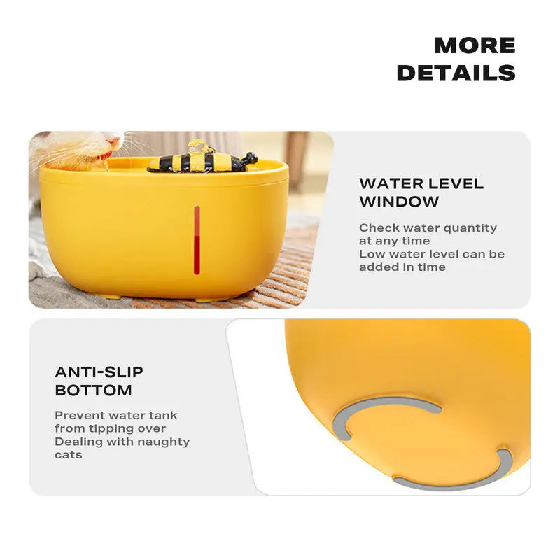 Pet Water Fountain Cat Dog Automatic Electric Sensor Drink Dispenser Filter - Pet Care > Dog Supplies > Dog Bowls