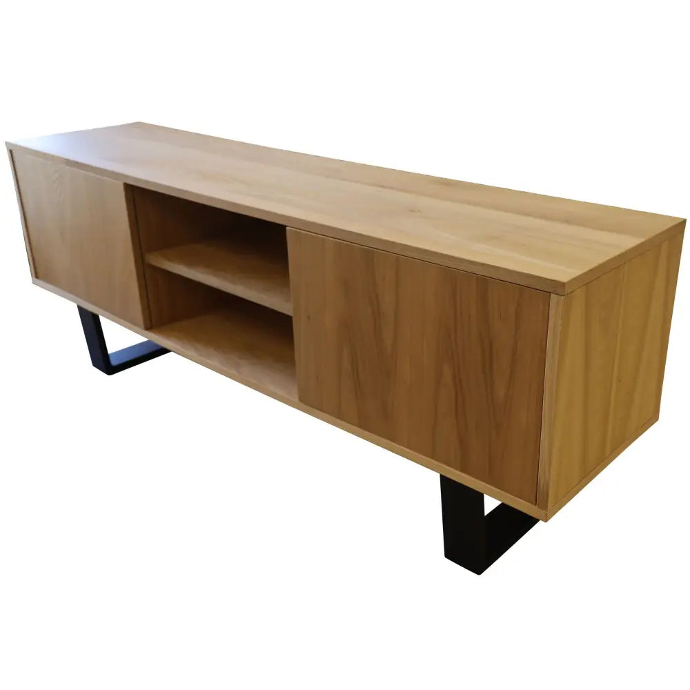 Petunia ETU Entertainment TV Unit 160cm Elm Timber Wood 2 Door - Natural - Furniture > Living Room