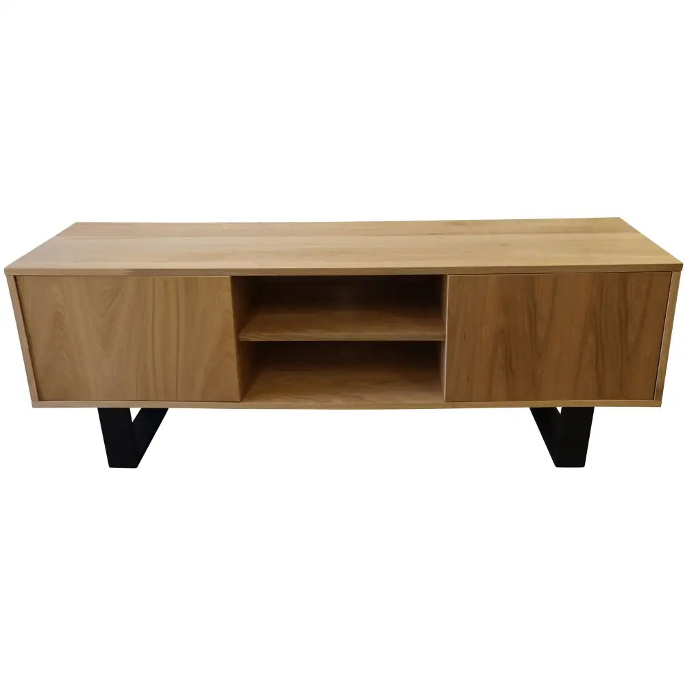 Petunia ETU Entertainment TV Unit 160cm Elm Timber Wood 2 Door - Natural - Furniture > Living Room