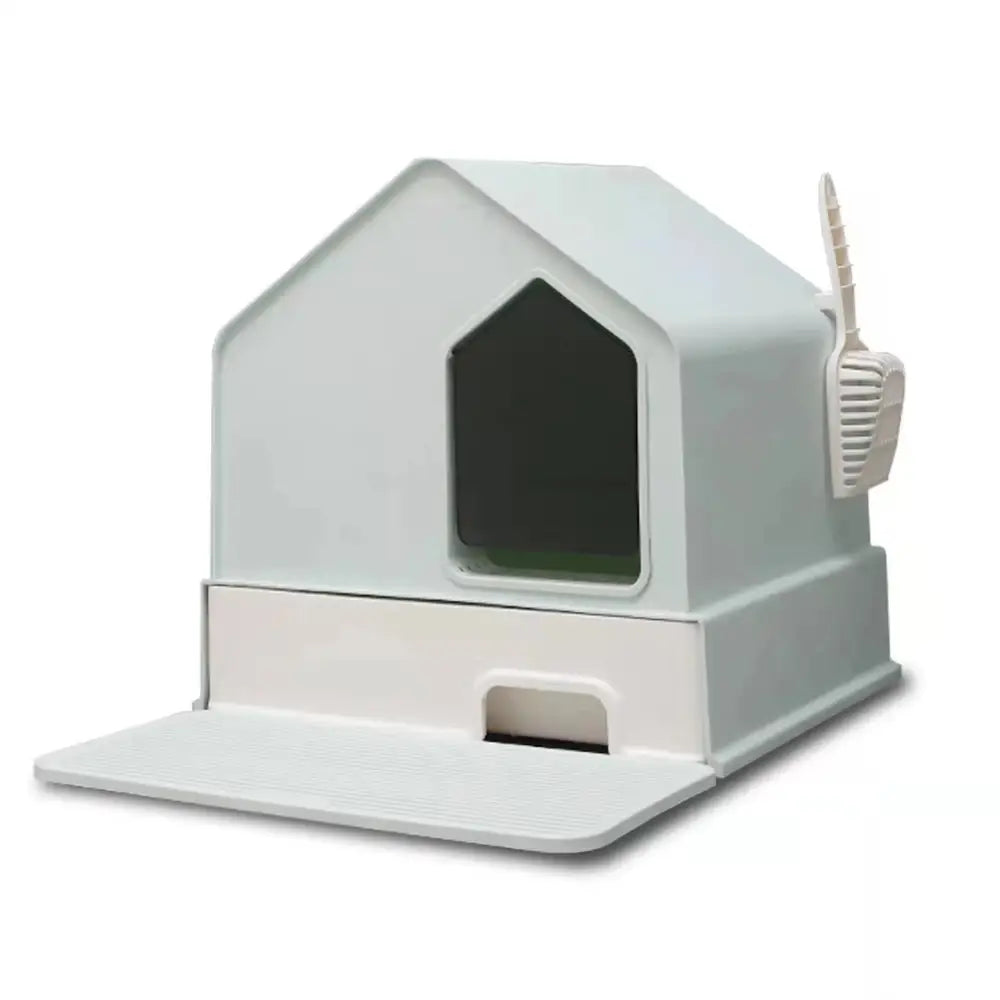 Petwiz Enclosed Cat Litter Box House – Green - Pet Care > Cat Supplies > Cat Litter