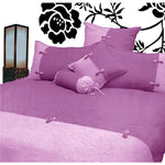 Phase 2 Scrunchie Orchid Quilt Cover Set QUEEN - Home & Garden > Bedding