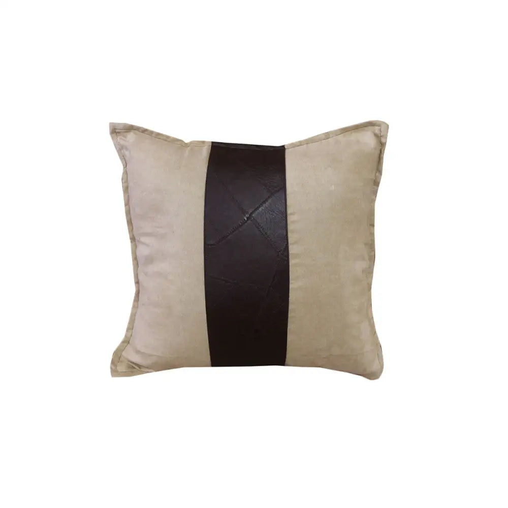 Phase 2 Studio Faux Suede/Faux Leather Square Cushion Cover 40 x 40 cm - Home & Garden > Bedding