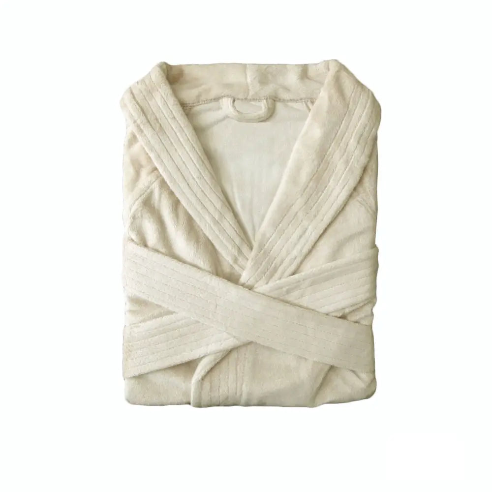 Phase 2 Suede-Mink Bath Robe Ecru - Home & Garden > Bathroom Accessories > Bath Towels & Robes