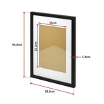 Photo Frames Collage Black A3 Picture Frame Wall Set Home Decor 3PCS - Home & Garden > Decor