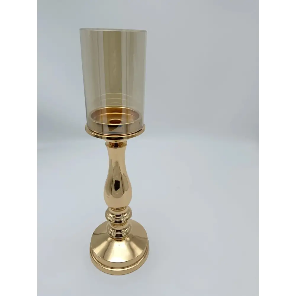 Pillar Gold Candle Holder - set of 2 - Home & Garden > Decor > Vases & Table Decor