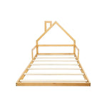Pine Wood Floor Bed House Frame for Kids and Toddlers - Furniture > Bedroom > Beds & Bed Frames