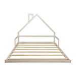 Pine Wood Floor Bed House Frame for Kids and Toddlers - Furniture > Bedroom > Beds & Bed Frames
