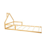 Pine Wood Floor Bed House Frame for Kids and Toddlers - Furniture > Bedroom > Beds & Bed Frames