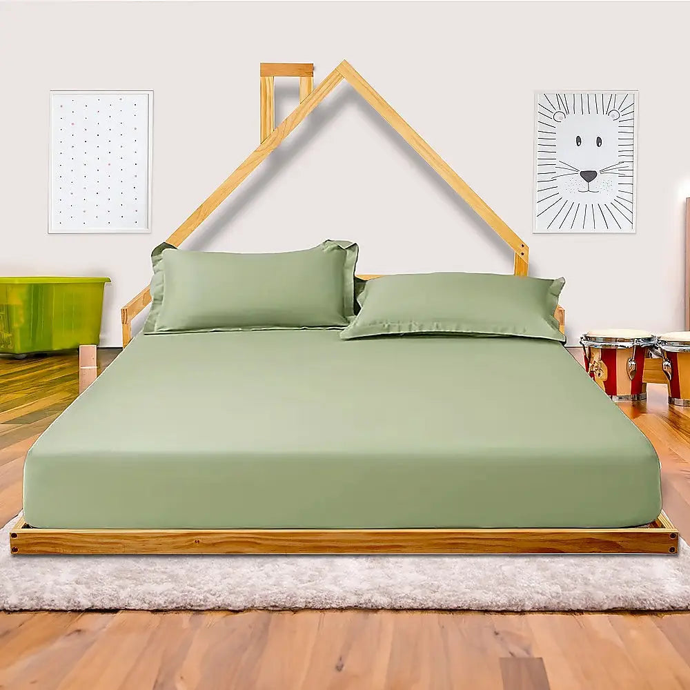 Pine Wood Floor Bed House Frame for Kids and Toddlers - Furniture > Bedroom > Beds & Bed Frames