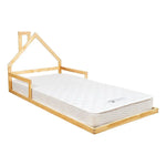 Pine Wood Floor Bed House Frame for Kids and Toddlers - Furniture > Bedroom > Beds & Bed Frames