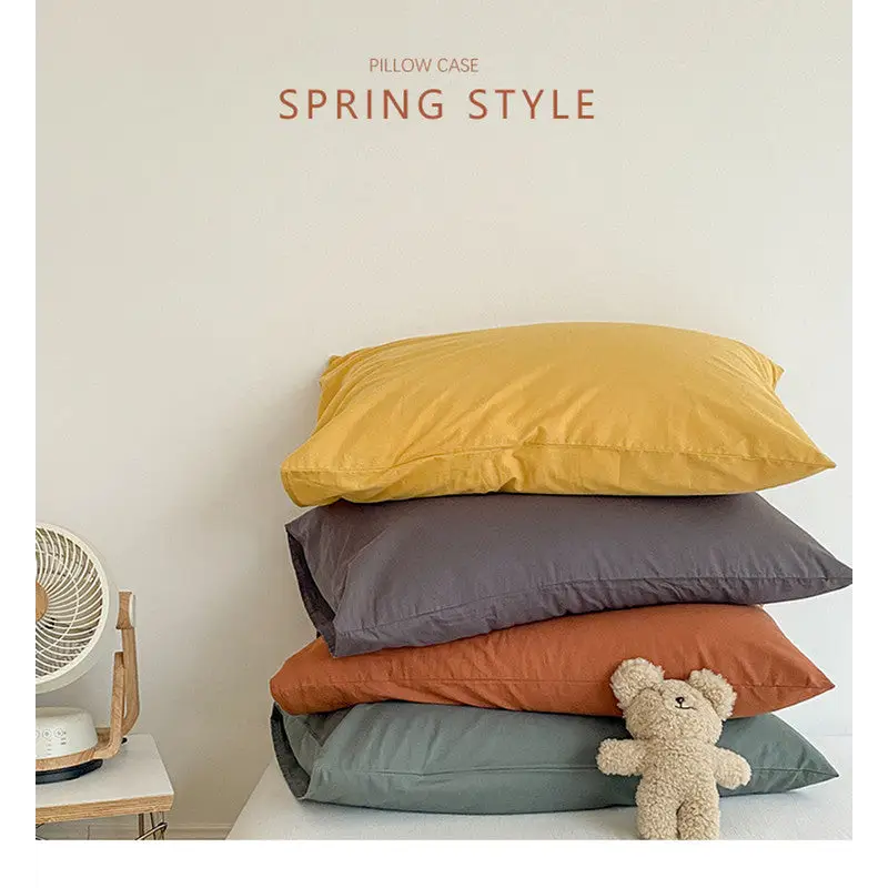 Pink 100% Cotton Pillowcase Set - Envelope Closure(without pillow core) - Home & Garden > Bedding > Pillowcases