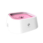 Pink Anti-Spill Floating Pet Water Bowl for Dogs and Cats - 1L Capacity Splash-Proof and Anti-Wet Mouth Design - Pet