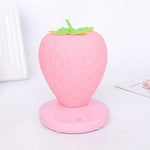 Pink Cute Silicone Strawberry Night Light - USB Rechargeable Touch Control - Home & Garden > Lighting > Night Lights &