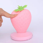 Pink Cute Silicone Strawberry Night Light - USB Rechargeable Touch Control - Home & Garden > Lighting > Night Lights &
