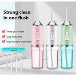 Pink Electric Portable Water Flosser - Smart 4-Head Oral Irrigation Teeth Cleaner Pulse Cleaning for Home Use - Home &