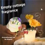 Pink Flowers Silicone Touch Flower Aromatherapy Night Light Pot - Romantic Home Decor for Kids and Adults - Home &