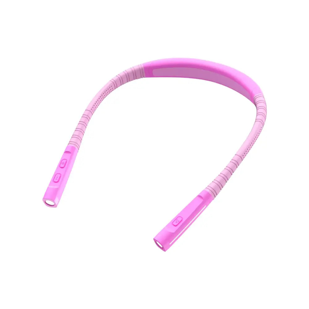 Pink Hands-Free Adjustable LED Neck Reading Light with 3 Modes for Night Walking and Reading - Home & Garden > Lighting
