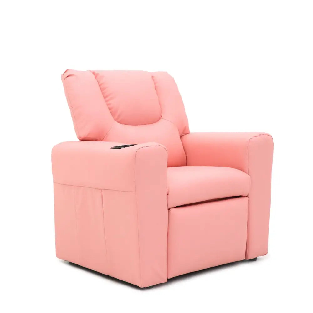 Pink Kids push back recliner chair with cup holder - Baby & Kids > Kid’s Furniture