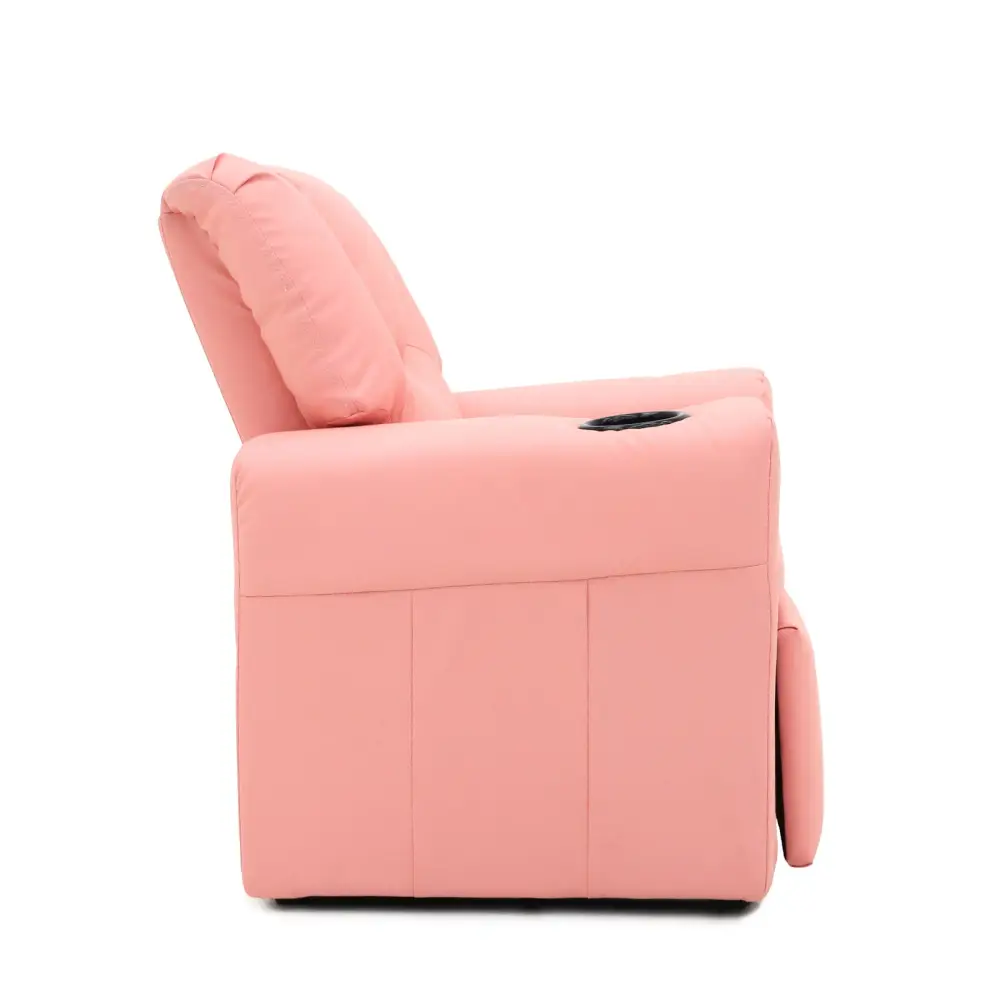 Pink Kids push back recliner chair with cup holder - Baby & Kids > Kid’s Furniture