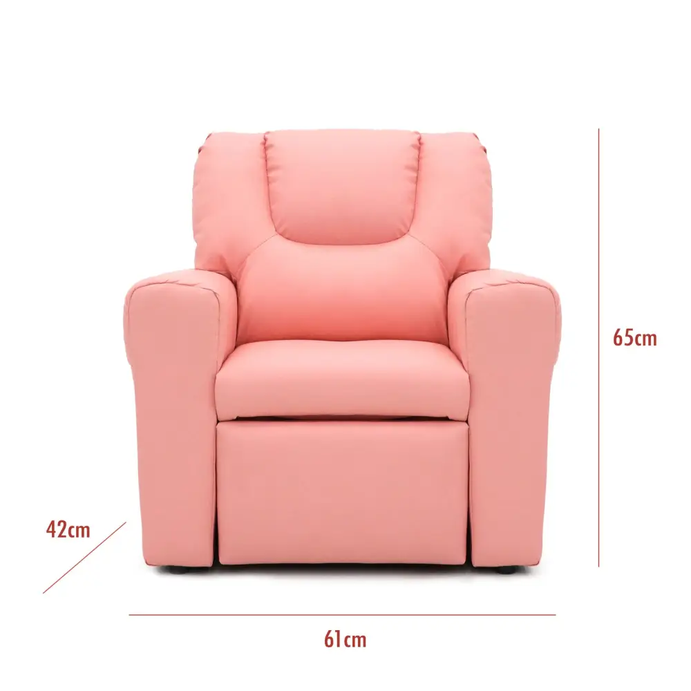 Pink Kids push back recliner chair with cup holder - Baby & Kids > Kid’s Furniture